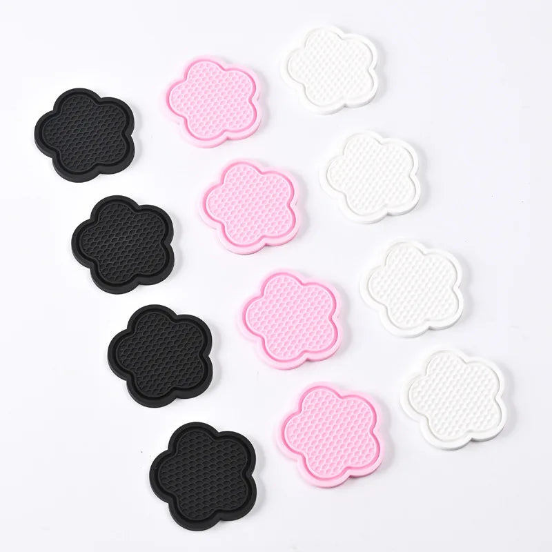 2PCS Anti-Slip Flower Silicone Car Cup Coasters