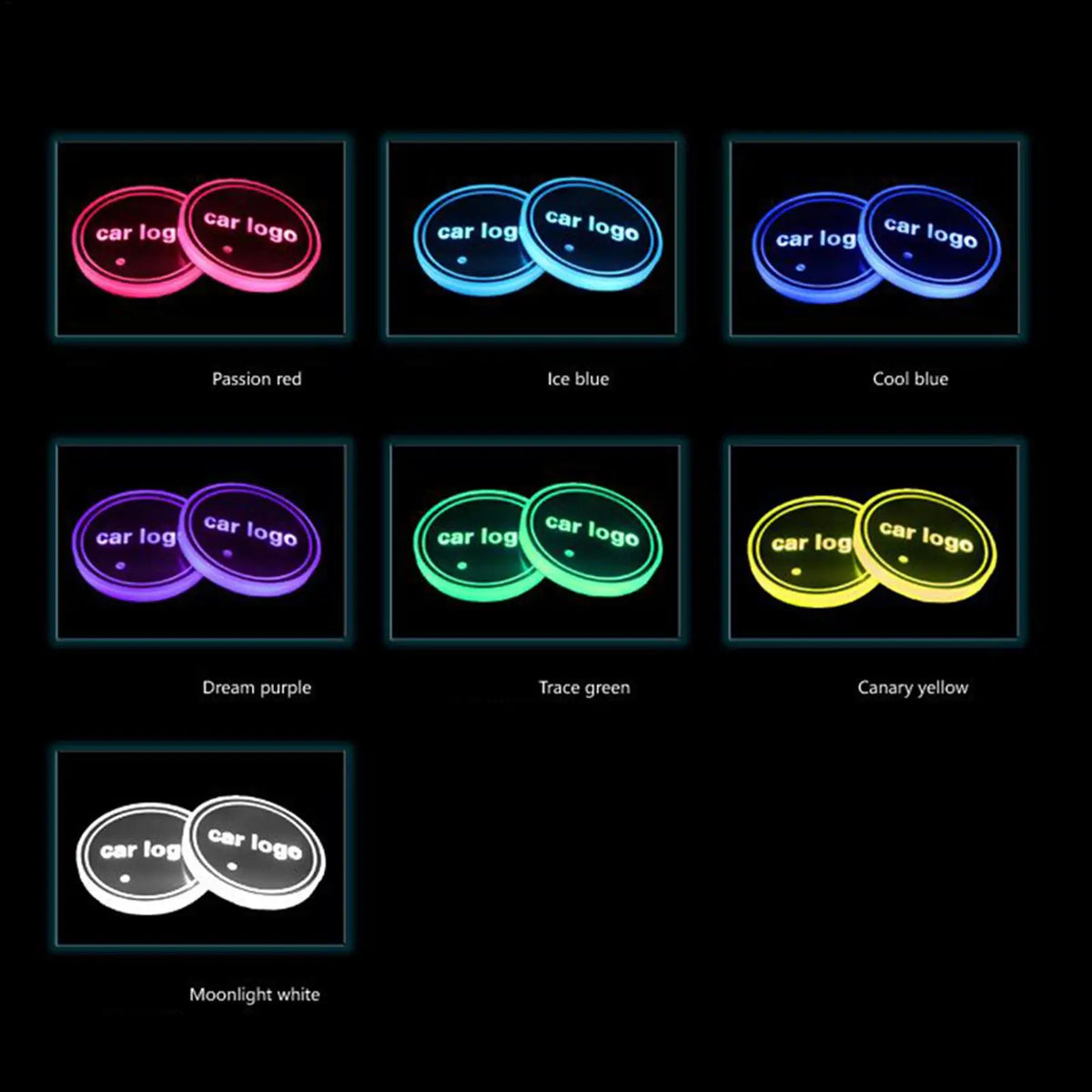 LED Ambient Car Cupholder Lights